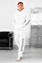 Unisex Men's Women's Macklin Sleeve and Leg Printed Oversize 3 Thread Hooded Baggy Bottom Tracksuit Set
