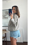 Khaki Checkered Chiffon Bomber Jacket - 70166 - 3