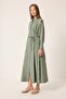Gold Buttoned Maxi Dress - 2