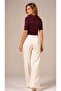 Women's High Quality Tulle Stripe Detail Tricot Blouse - 6