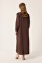 Gold Buttoned Maxi Dress - 4