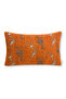 Brick Color Patterned Velvet Cushion Cover