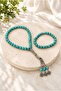 Turquoise Stone 33-Piece Prayer Beads and Bracelet Set – Stylish Gift Set with Wooden Box - 2