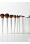 14 piece Pearl Make Up Brush Set, V- Shape Puff, Soft Canvas Bag, Make Up Bag - 2