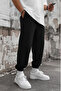 Men's Winter Relaxed Fit 3-Thread Sweatpants with Elastic Waist and Cuffs - 4
