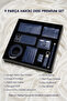 9-Piece Genuine Leather Premium Men's Gift Set Compatible with iPhone 17 Pro Max Wallet Case Card Holder Navy Blue