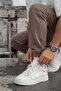 Men's Winter Relaxed Fit 3-Thread Sweatpants with Elastic Waist and Cuffs - 3