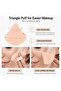 ae 2 PCS Triangle Cashmere beige Powder Puffs Face Cosmetic Powder Puff Washable Reusable Soft Plush Powder Makeup Sponge - 4