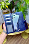 9-Piece Genuine Leather Premium Men's Gift Set Compatible with iPhone 17 Pro Max Wallet Case Card Holder Navy Blue - 3
