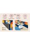 Aura Geometric Stay Different Written Modern Woven Base Decorative Carpet Aura4057 - 8