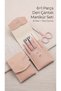 6+1 Stainless Steel Manicure Pedicure Set with Leather Bag Nail Clippers Nail Care Set Foot Care Set