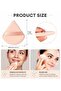 ae 2 PCS Triangle Cashmere beige Powder Puffs Face Cosmetic Powder Puff Washable Reusable Soft Plush Powder Makeup Sponge - 2