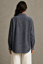 Women's Regular Oxford Fabric Micro Check Long Sleeve Button down Shirt - 3