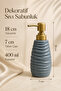 Wavy Wavy Textured Premium Gold Pump Decorative Liquid Soap Dispenser – 400 ml – 18 cm X 7 cm - 2