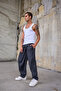 Men's Elastic Shalwar Trousers with Clip Detail - 2