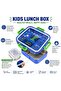 Cartoon Print Bento Lunch Box Stainless Steel Tiffin Box with Partition, Leakproof Square Buckle Design 600ml Container + 100ml Steel Bowl - 5