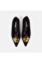 Women's Brown Suede Low Heel Shoes with Gold Accessories - 6