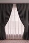 Anthracite Velvet Textured Background Curtain Single Panel 1/2.5 Medium Pleat Plain Simple Suitable for Any Room - 4