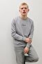 Men's Woven Casual Trend Anthracite Sweatshirt - 4