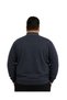 Men's Large Size Navy Blue Two-Thread Buttoned Polo Collar Sweatshirt 3Xl-4Xl-5Xl-6Xl - 3