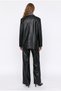 Leather Back Blazer Jacket Gray - 5