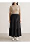 Plus Size Three Layer Women's Elastic Waist Skirt - 2