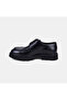 Men's Black Laced Thick Soled Leather Classic Shoes - 3