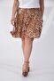 Women's Plus Size Patterned Shorts Skirt - 3