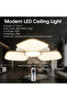Modern LED Ceiling Light - 3+1 Petal Design Flush Mount Light Fixture with 2835 SMD Chips, 90W 220V, 90cm Diameter for Living Room & Bedroom - 2