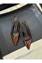 Stefan Women's Patent Leather Heeled Shoes Brown - 2