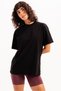 100% Cotton Oversize Fit Crew Neck Black Women's T-Shirt - Halo - 4