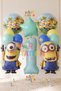 Minions Balloon Set 12 Pieces 1 Year Old Minion Kevin and Minion Stuart Birthday Set Blue Color Number Foil Balloon and Minion Foil Balloon Set