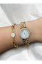 Women's Wristwatch with Stone Inlays and Simple Case Wristwatch