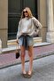 Khaki Checkered Chiffon Bomber Jacket - 70166