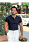 Slim Fit Ribbed Tshirt with Buttoned Collar - 3