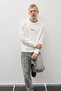 Men's Woven Casual Trend White Sweatshirt - 4