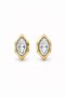 Marquise Stone Gold Stud Earrings