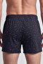 Egyptian Men's Cotton Artemis Relax Fit Boxer with Stripe Pattern/Navy Blue - 3