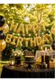 Happy Birthday Foil Balloon Banner Set 16 Inch Gold Letters Party Decoration - 7