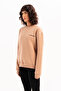 Crew Neck Embroidered Raised Fleece Inside Mink Women's Sweatshirt - Rigil - 4
