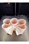 Makeup Brush Organizer Brush Holder Desktop Cosmetic Organizer with Bow Detail - 3