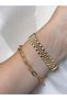 Women's Wristwatch with Stone Inlays and Simple Case Wristwatch - 4