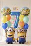 Minions Balloon Set 13 Pieces 7 Years Old Minion Kevin and Minion Stuart Birthday Set Navy Blue Color Number Foil Balloon and Minion Foil Balloon Set