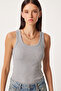 2-Piece Ribbed Thick Strap Knitted Undershirt Lhj0002 Gray Brown - 4