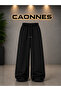 Seasonal 2-Piece Sweatpants (Black-Grey) Oversize Comfortable Fit Wide Leg - 4