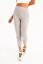 High Waist Elastic Pocket Relaxed Cut Slimming Jogger Gray Women's Sweatpants - Beat - 2