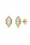 Marquise Stone Gold Stud Earrings - 4