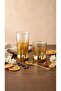 Bella 12-Piece Gold Glass Cup Set