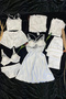 Boxed 8 Piece Giant Satin Pajamas Nightgown Dressing Gown Underwear Dowry Set