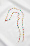 Elegant Oval Colorful Stone Brass Glasses Chain - 3